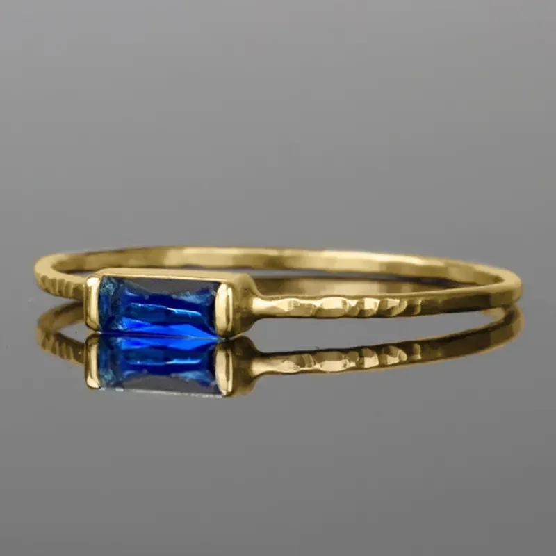 2026 New European and American Cross border Simple Thin Ring Fashion Women's Geometric Quadrilateral Tail  Wholesale Jewelry