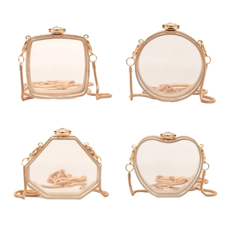 

Modern Clear Jelly Bag Acrylic Shoulder Bag for Cosmetics and Everyday Essential