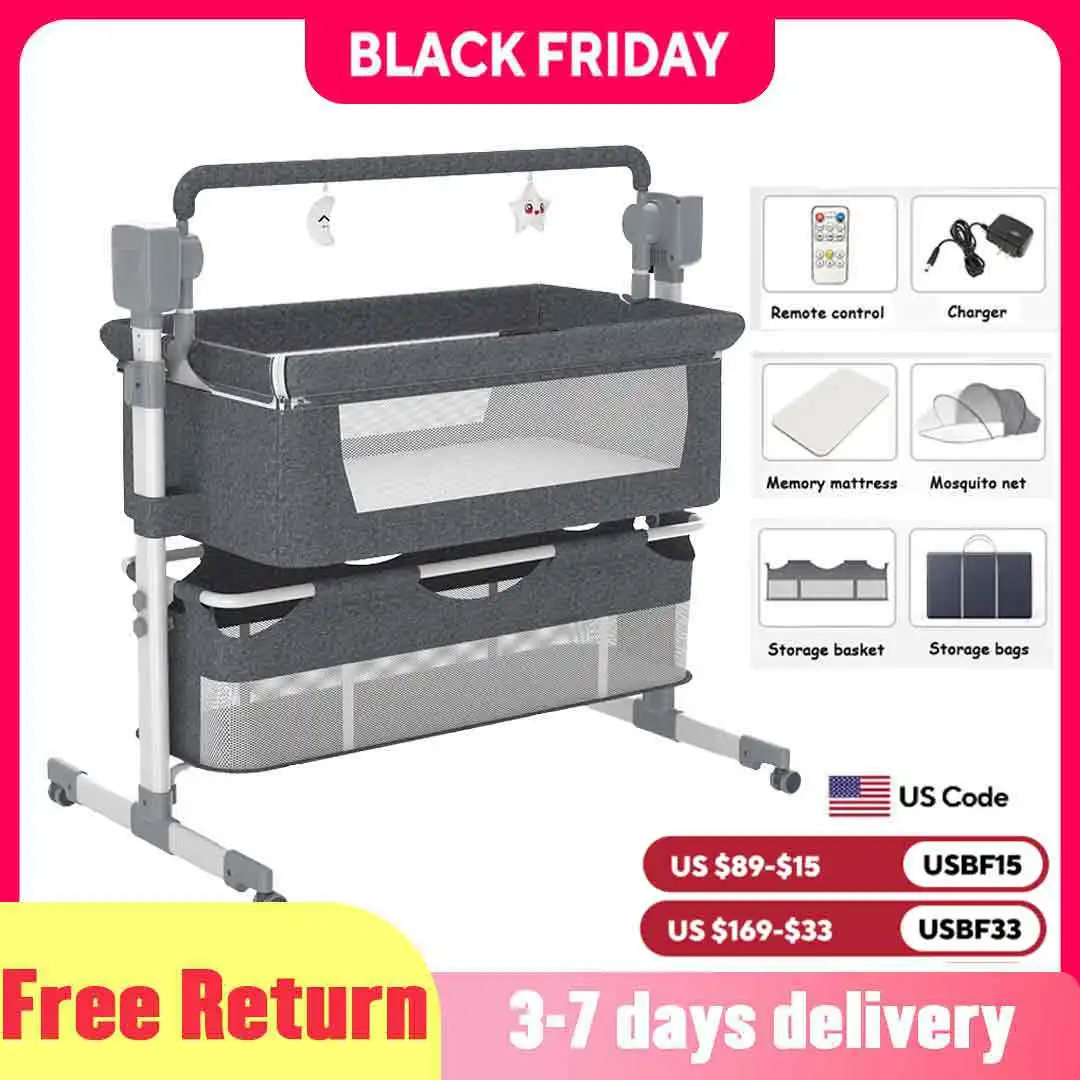 ベビーベッド ベビースイング ベビークレードル ベビーロッキングベッド 折りたたみ式ベビー新生児用品 赤ちゃん用モイセス 母親用子供用 ポータブル折りたたみ式