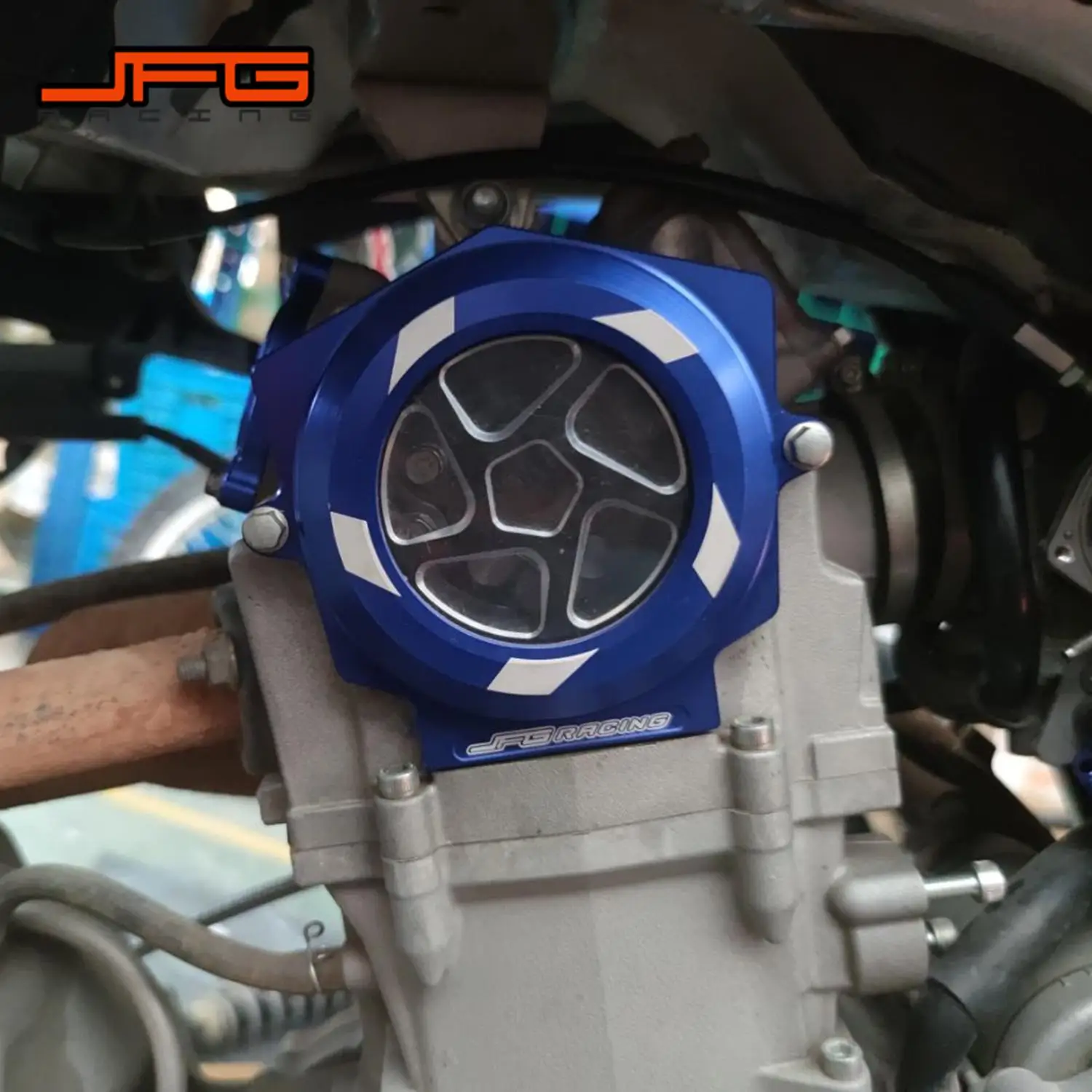 ATV Engine Oil Filter Cover Visible Aluminum CNC-machined For Yamaha Raptor 700 Raptor700R YFM700 YFM700R 2006-2021