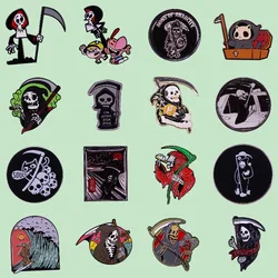 Superior Quality Terror Skeleton Enamel Pins Gothic Punk Style Cartoon Brooches Jeans Clothes Lapel Badge Jewelry Gift Wholesale