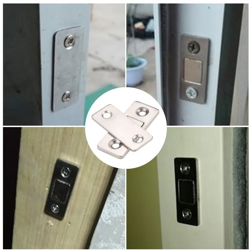 5 set/lotto chiusure magnetiche per armadietti fermaporta magnetici chiudiporta nascosto con vite per mobili armadio fai da te