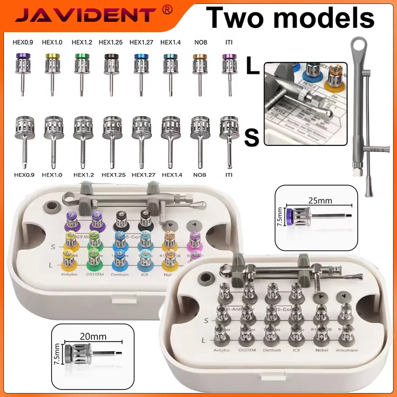 JAVIDENT Dental-Implantat-Drehmomentschlüssel mit Schraubendreher Reparaturwerkzeuge Schraubendreher- und Schraubenschlüssel-Set Zahnmedizin-Schraubendreher