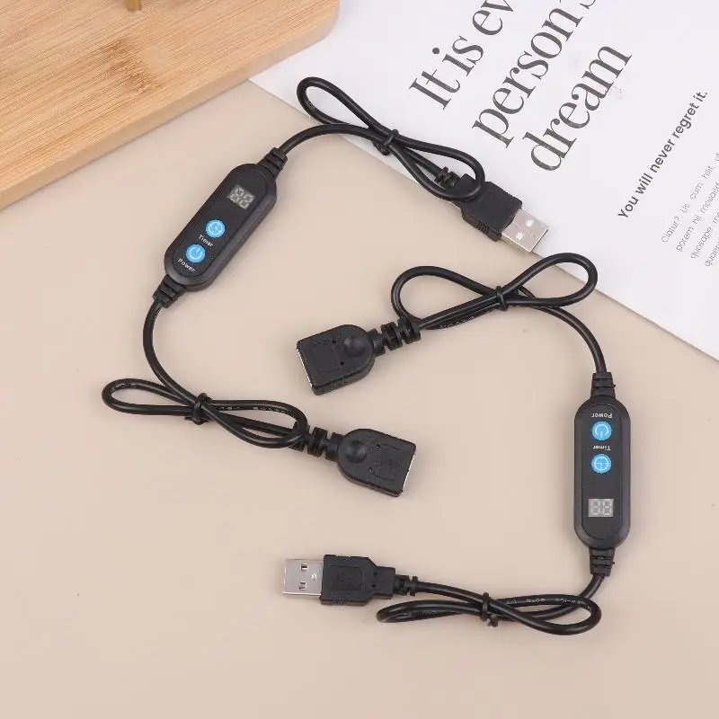 Versatile USB Countdown Timer Cord Digital Timer Switch Cable Auto Cutoff Connector Controller Timer Switch 30-minute Countdown