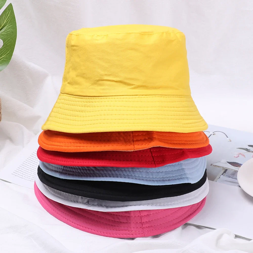 Foldable Bucket Hat Unisex Women Outdoor Sunscreen Hat Pure Color Fishing Hunting Cap Men Basin Chapeau Beach Cap
