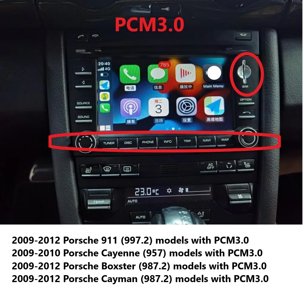 iManAuto Wireless Apple CarPlay Module For Porsche Boxster 911 Mancan Panamera Cayenne PCM3.0 Android Auto Car Retrofit Kit