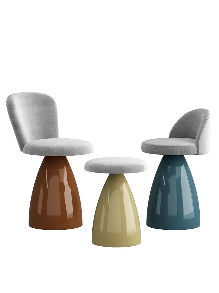 

Nordic Creative Modern and Simple Single Home Dining Chair Leisure Chair Cream Style Bedroom Make-up Chair