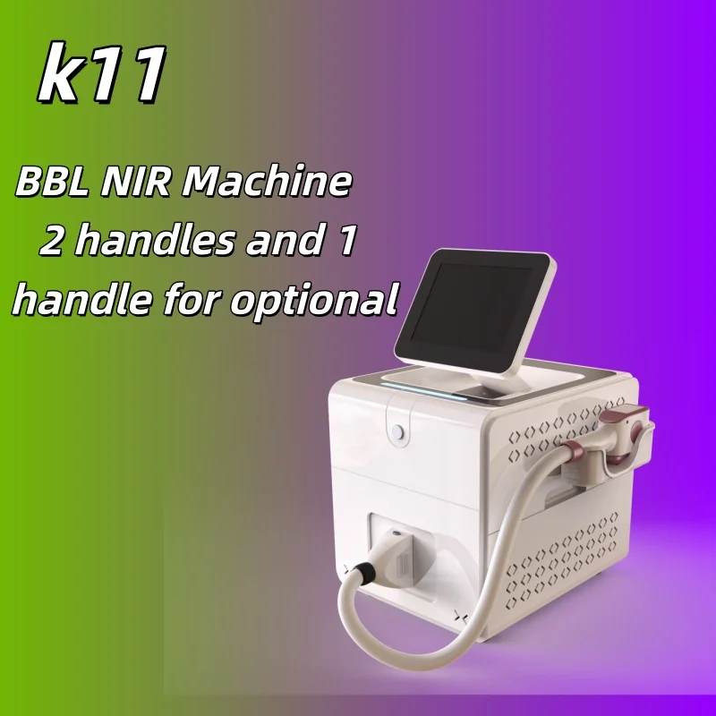 Standing 2 Handle IPL Light Beauty Machine Skin Rejuvenation Acne Care Facial Firming Device For Professional Salon Use