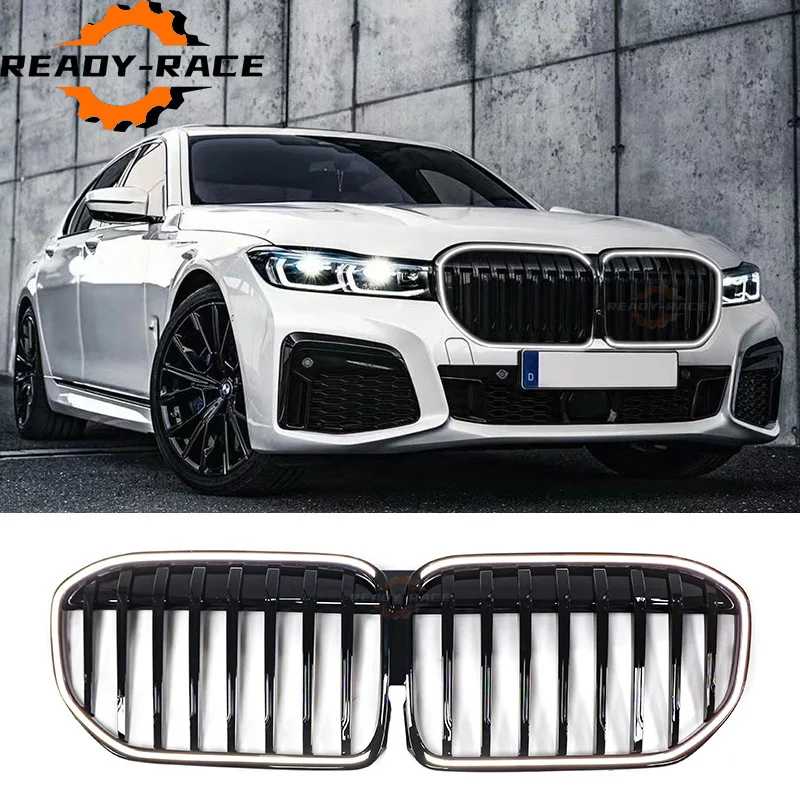 For BMW 7 Series G11 G12 2020-2023 Car Front Bumper Grilles Kidney Grille LED Luminous Grille