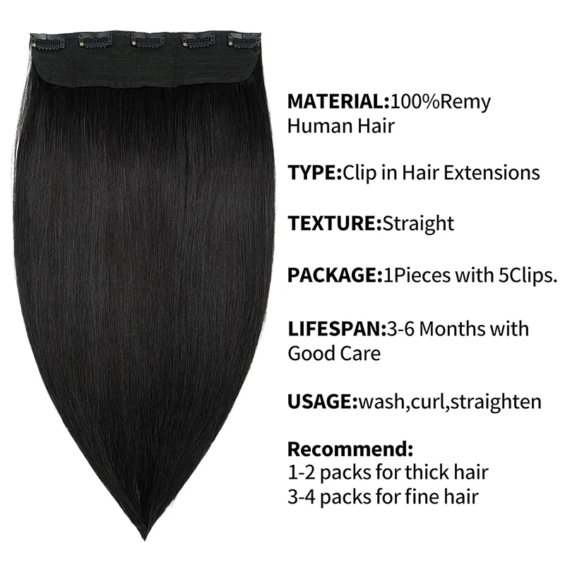 Clip In Hair Extensions Menselijk Elke Keer Met Onze Menselijke Haarclip In Extensions Zwart Echt Menselijk Haar