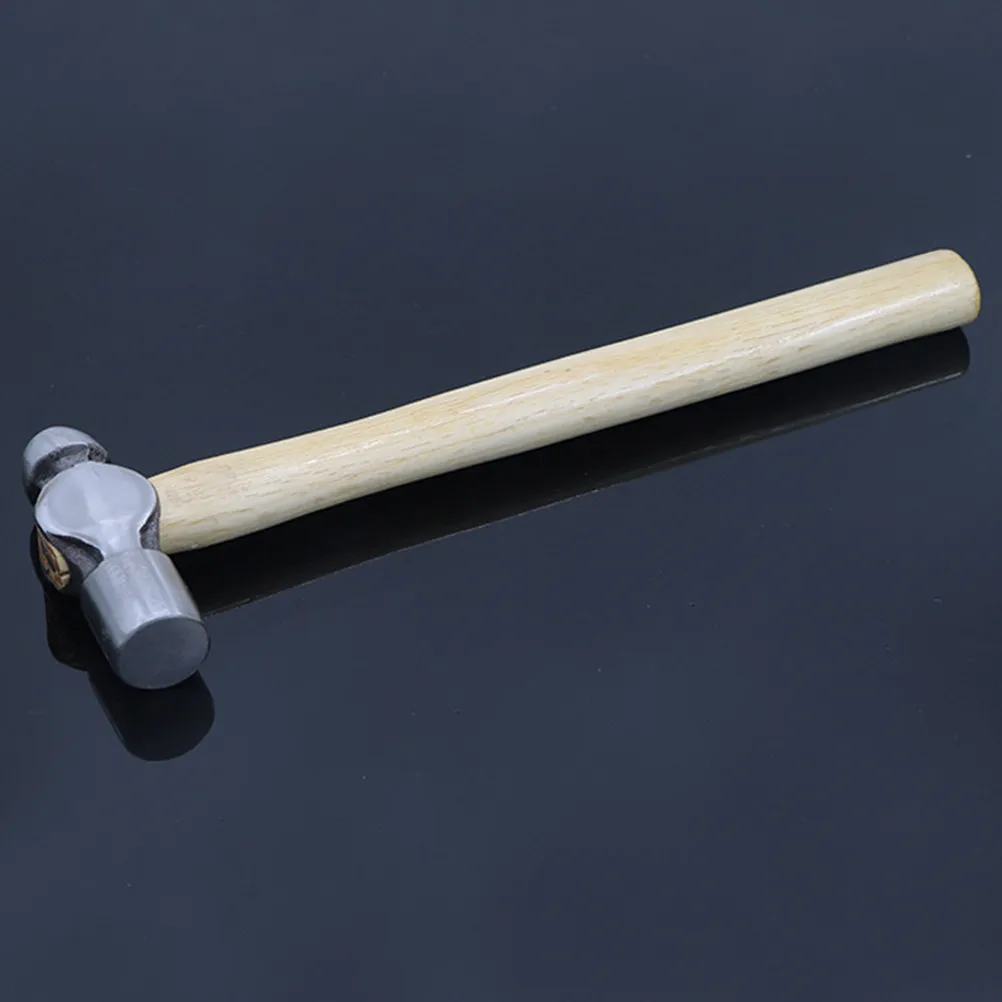 1Pcs Premium Jewelry Hammer Carbon Steel Chasing Tool with Non Slip Wood Handle Ideal for Flattening Texturing and Detailing in