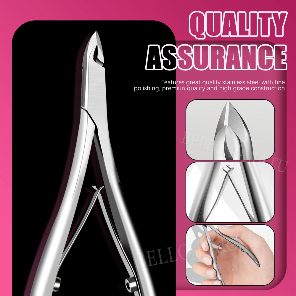 1 szt. Obcinacz do skórek ze stali nierdzewnej z ostrymi ostrzami, nożyczki do skórek, narzędzia do manicure, narzędzia do pielęgnacji paznokci