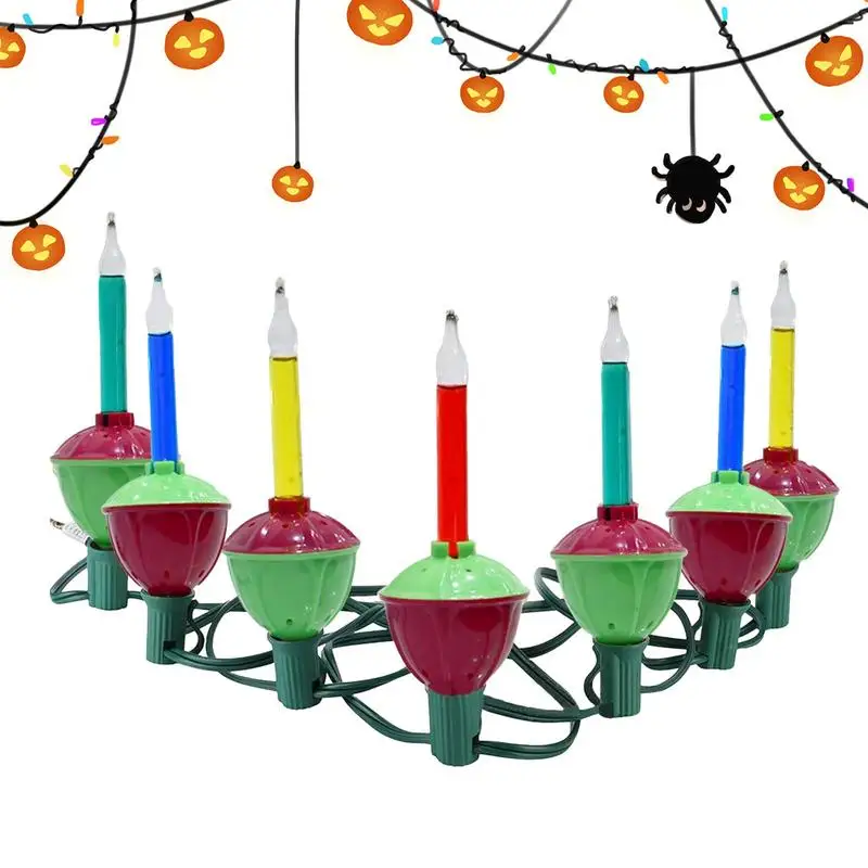 Juego de luces de burbujas navideñas Multicolor, 7 colores, bombillas de burbujas, luces nocturnas para vallas de árboles de Navidad, Porches