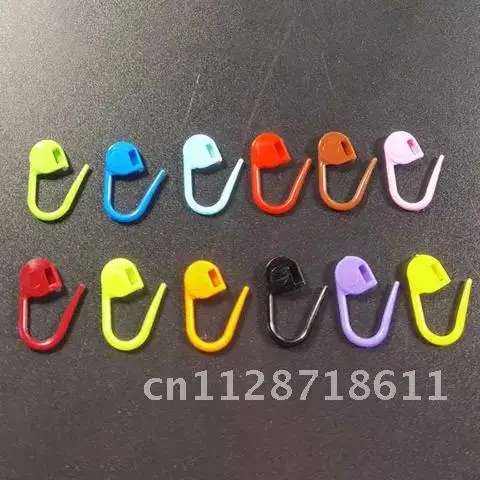 Pack 10 Mini Plastic Knitting Tool Needle Clip Hook Crochet Locking Stitch Marker Mix Color Baby Greeting Card Nappy