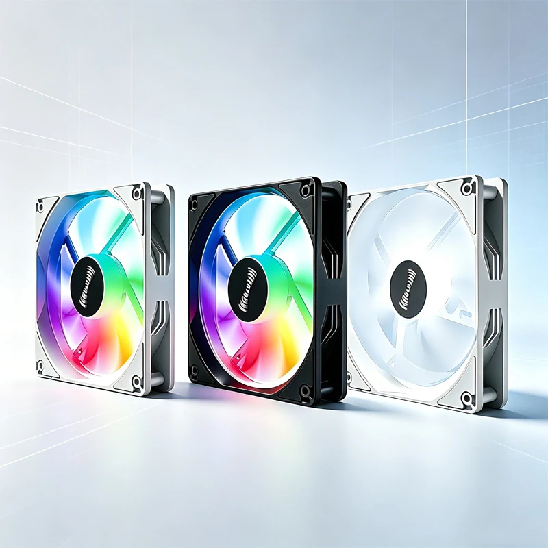 Ventilateur de boîtier PC 120mm 12V RGB, effet de lumière cyclique miroir, dissipation thermique pour ordinateur de bureau, éclairage coloré intérieur et extérieur