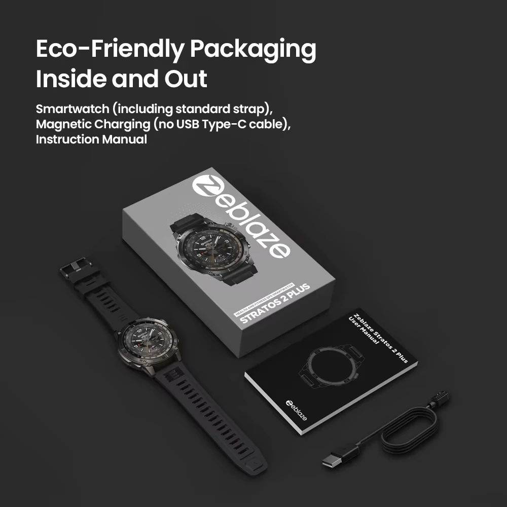 Zeblaze Stratos 2 Plus GPS الساعات الذكية للرجال والنساء البوصلة مقياس الارتفاع الجوي بلوتوث مكالمة هاتفية أوم reloj inteligente #6