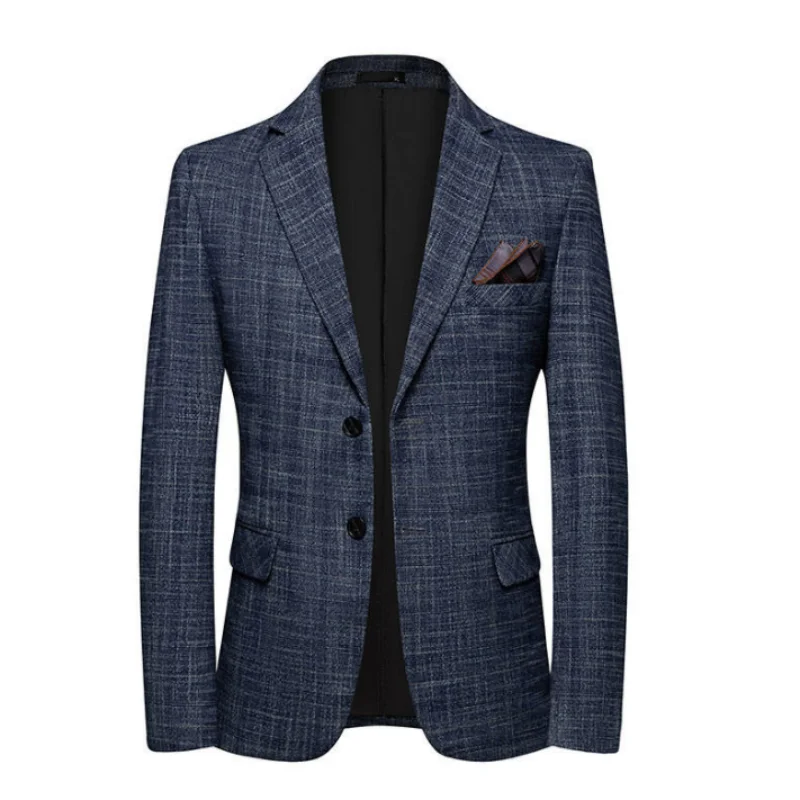 High Quality 2023 New Men\'s Fashion All-in-one Banquet Korean Version Slim Handsome Trend Business Casual  Four Seasons  Blazers