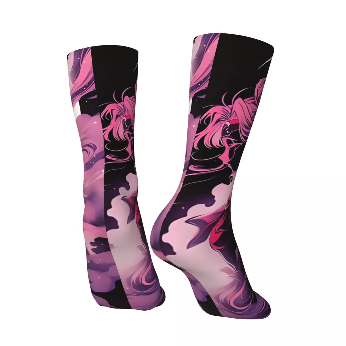 Chaussettes vintage Sailor Moon Graffiti pour hommes, style de rue Harajuku, nouveauté, sans couture, chaussettes d'équipage