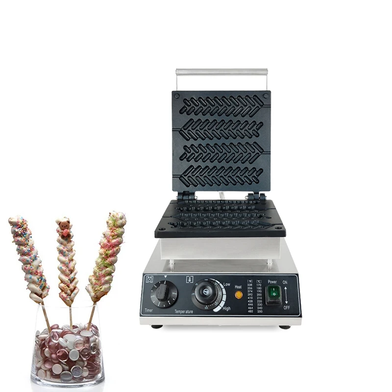 

Electric 4pcs Wheat-Shaped Waffle Making Machine 1750W Commercial Stainless Steel Waffle Makers for DIY Kitchen Appliance