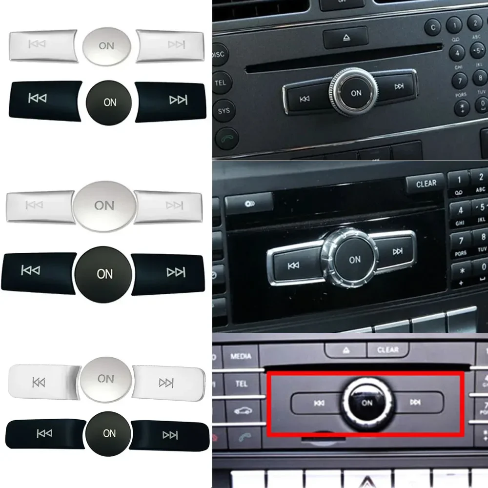 

Car Volume ON Buttons Cover Stickers Trim Fit For Mercedes Benz A B C ML CLS Class W204 GLK X204 E Class W212 Auto Accessories