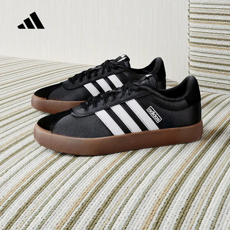 Adidas Men's Retro Training Shoes Classic Three-Stripes Leather Casual Sneakers ID6286