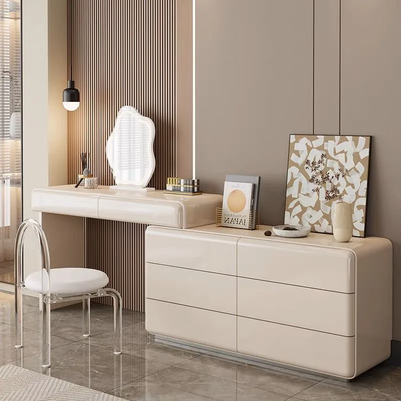 

Professional Aesthetic Vanity Table Nordic Natural Mirror Dressers Vanity Table Wood White Coiffeuse De Chambre Furniture