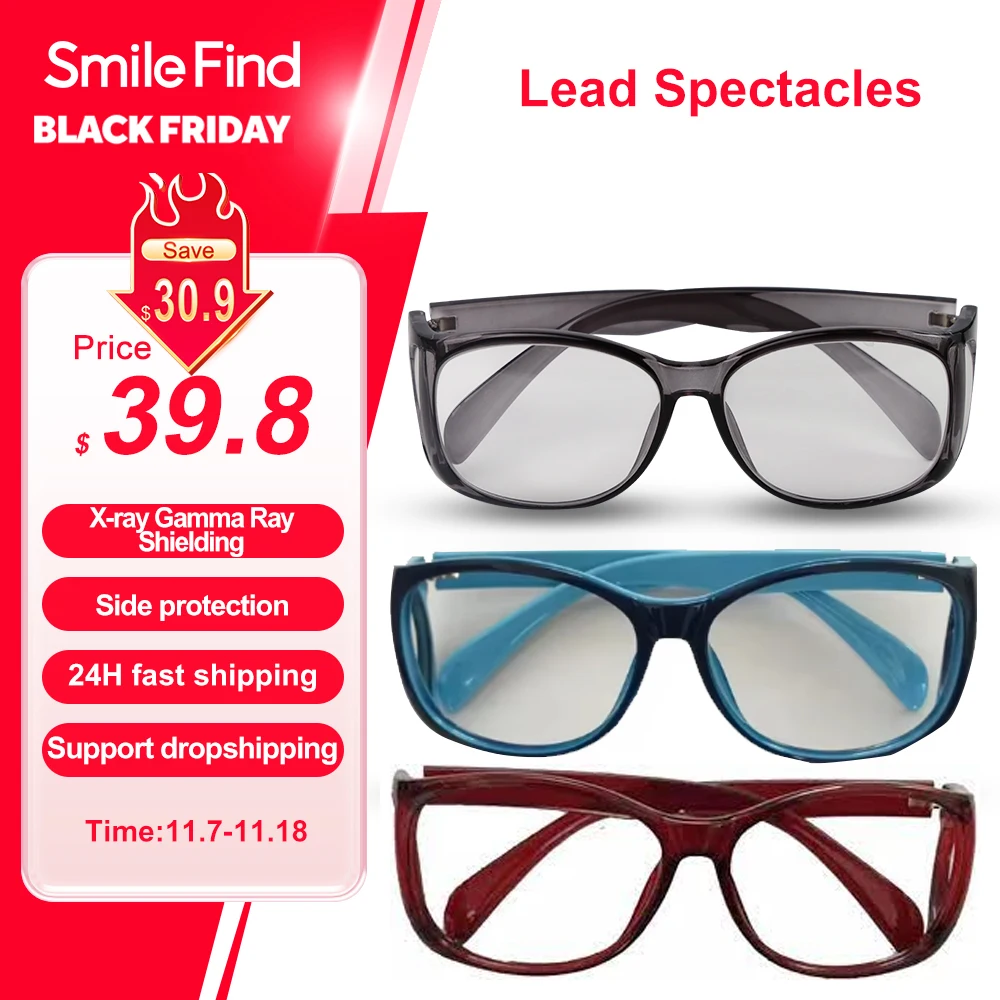 

Genuine Front and Side Protection Radiological Protection 0.5/0.75mmpb Lead Spectacles X-ray Gamma Ray Shielding Lead Glasses