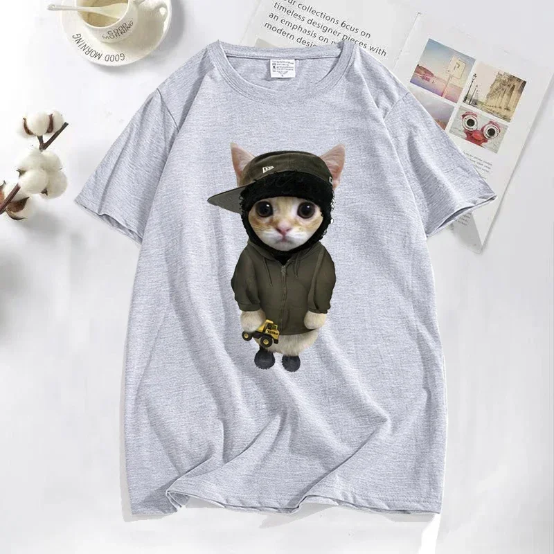 Yeat Kltty with Tonka T Shirts Men Funny Cute Cat Graphic Tee Printed T-shirt Cotton Tees Short Sleeve T-shirts Oversize