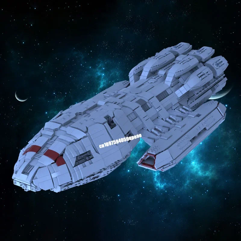 Nieuwe 7162 Stuks Beroemde Ruimte Film Moc Battlestar Pegasus Zware Oorlogsschip Model Creatieve Ideeën Kind Speelgoed Verjaardagscadeau Aangepaste Puzzel