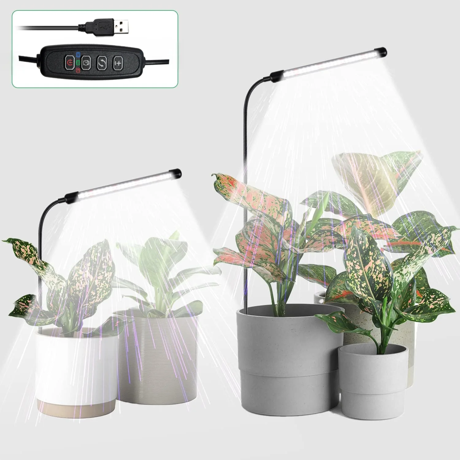

Grow Lights for Indoor Plants,6000K Full Spectrum Plant Growth Light,Plant Lights for Indoor Growing 5 Level Dimmable