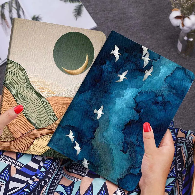 

Blue Water Bird Flight Gift Tablet Case For Huawei Honor MatePad MediaPad Air 5 6 7 11 V6 V7 V8 V9 X9 X8 T10 T10s C5e T5