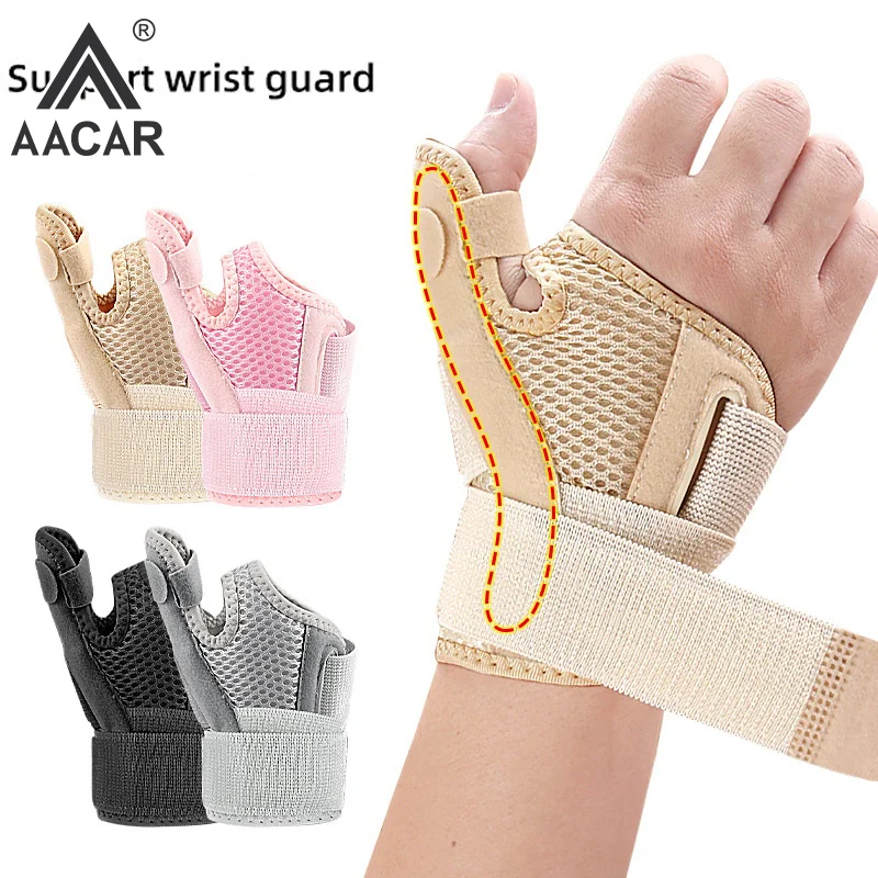 1Pc Flexible Splint Wrist Thumb Support Brace Adjustable Wrist Thumb Stabilizer Immobilizer Trigger Thumbs Support Braces
