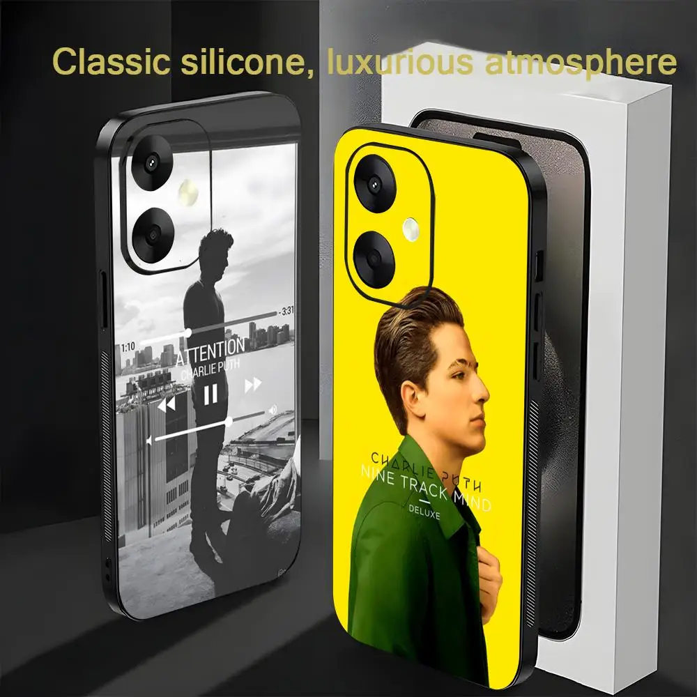 Charlie Puth chanteur coque de téléphone chaude pour Xiaomi Redmi 14C 13C 12C Note14 13 12 11 10 Pro Plus S couverture de téléphone noir souple