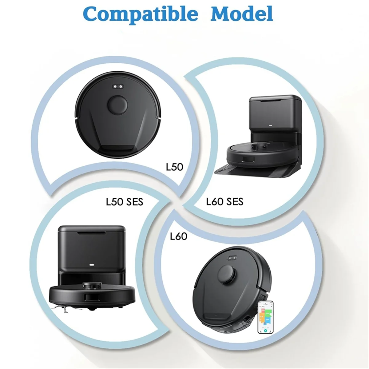 New For Eufy L60/ L60 SES/ L50/ L50 SES Vacuum Robot, Replacement Accessory Set Main Side Brushes Hepa Filters Spare Parts