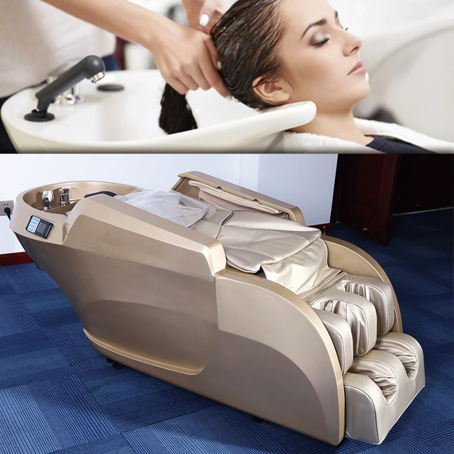 Chaise de massage pour salon de beauté, lit, shampooing, lavage des cheveux