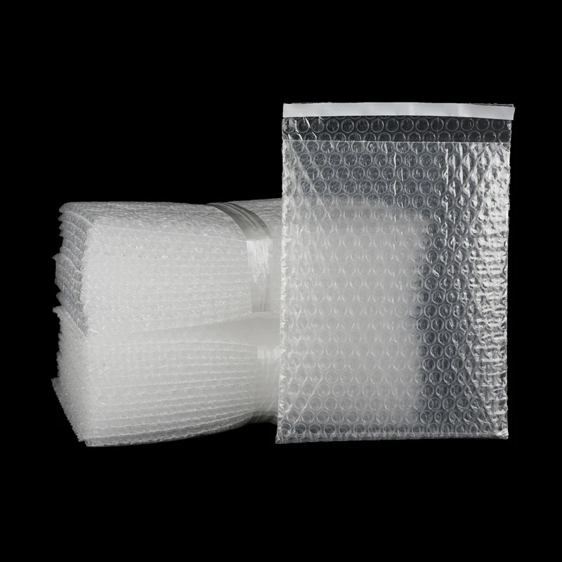 100Pcs Self-sealing Bubble Bag Plastic Shockproof Bag Clear Bubble Foam Packing Bags Double Film Cushioning Bag Envelope