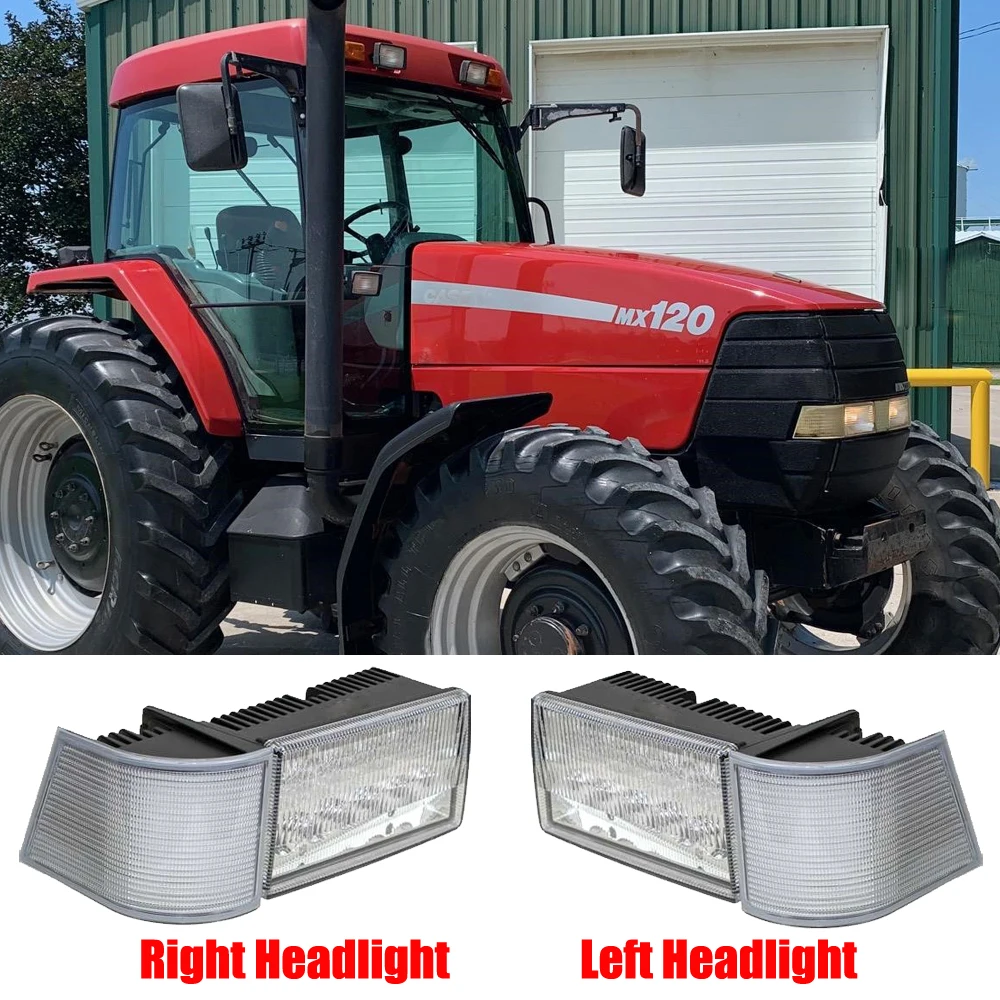 1 Pair Led Wraparound Hood Headlight For Case IH MX Series Maxxum: MX100, MX110, MX120, MX135, MX150, MX170