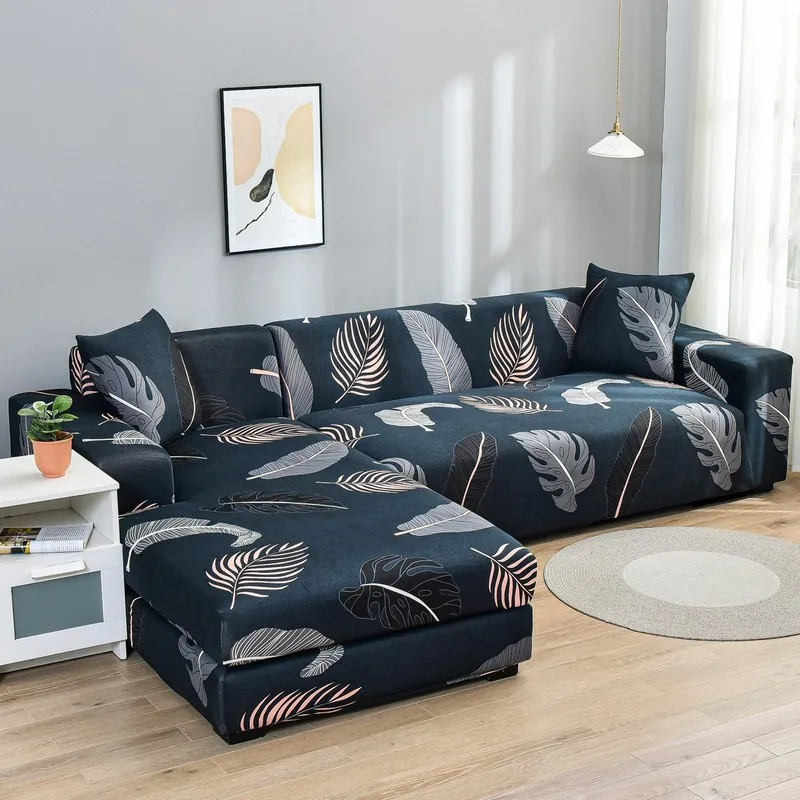 Modern Style Protection Suitable Dustproof Multicolored Spandex Polyester Retractable Knitting Fabric Couch Cover