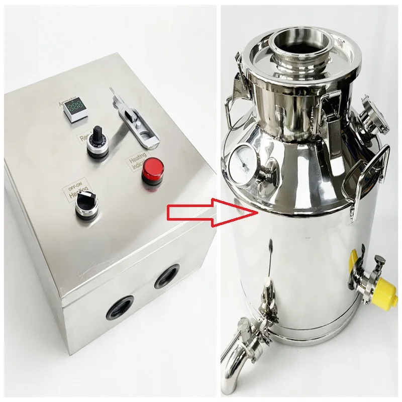 220V 50HZ/60HZ  Electric Control Box For 40L---110L Fermentation Or Distillation Tank,Distillery Tank Heating Rod 3KW--4.5KW