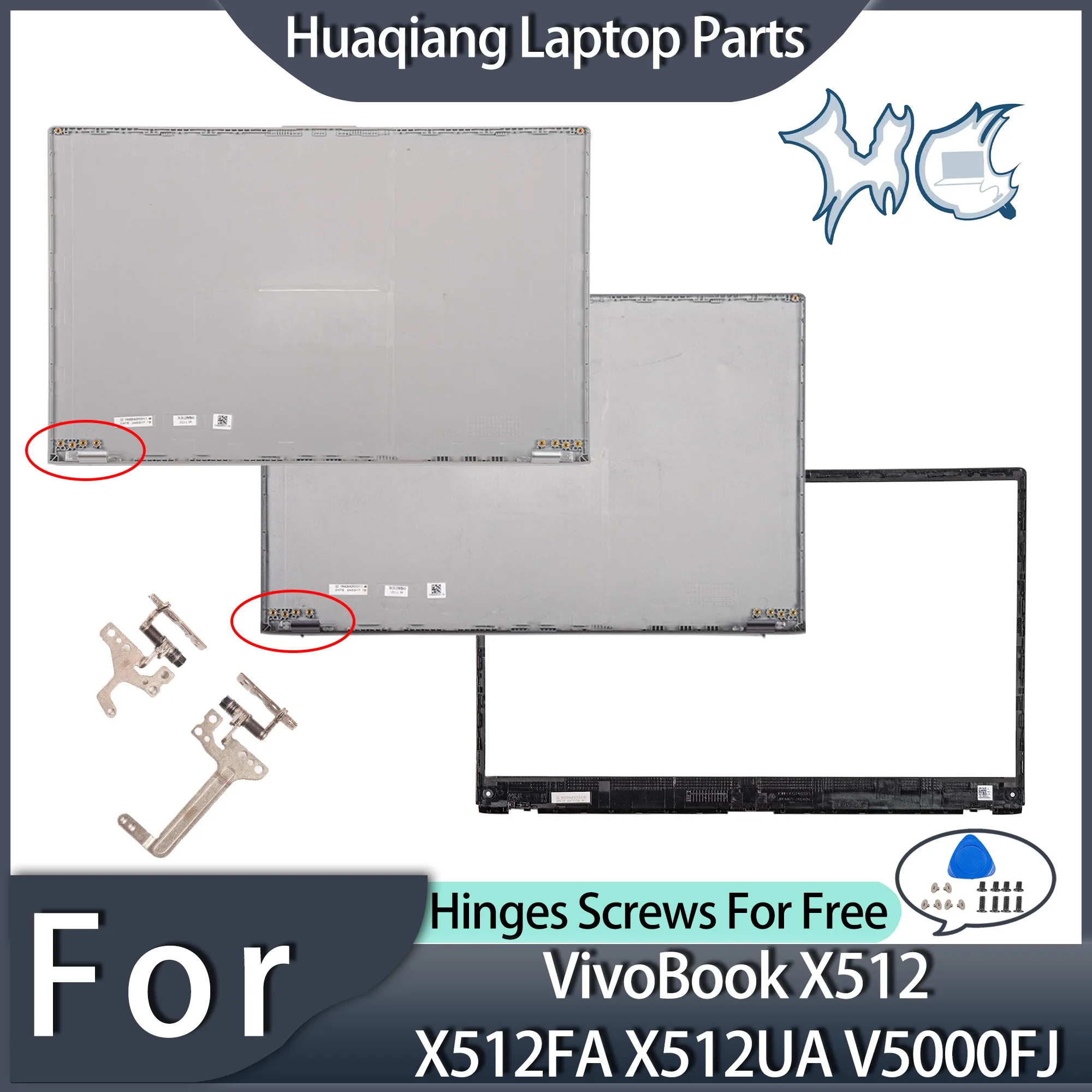 

Repair Cover For Vivobook X512 X512FA X512DA F512 F512FA F512D A512 A512F V5000F LCD Screen Back Cover Front Bezel Hinges 15.6"
