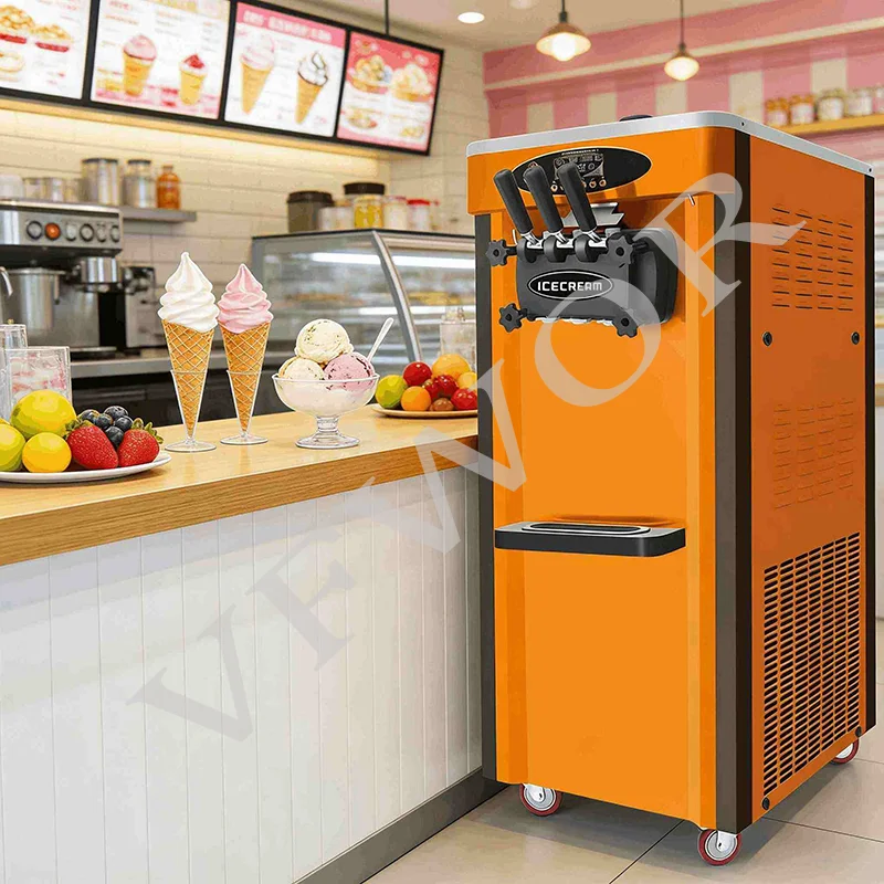 Hot Selling New Summer Factory Outlet Vertical High-capacity Commercial Ice Cream Machine Soft Ice Cream Machine