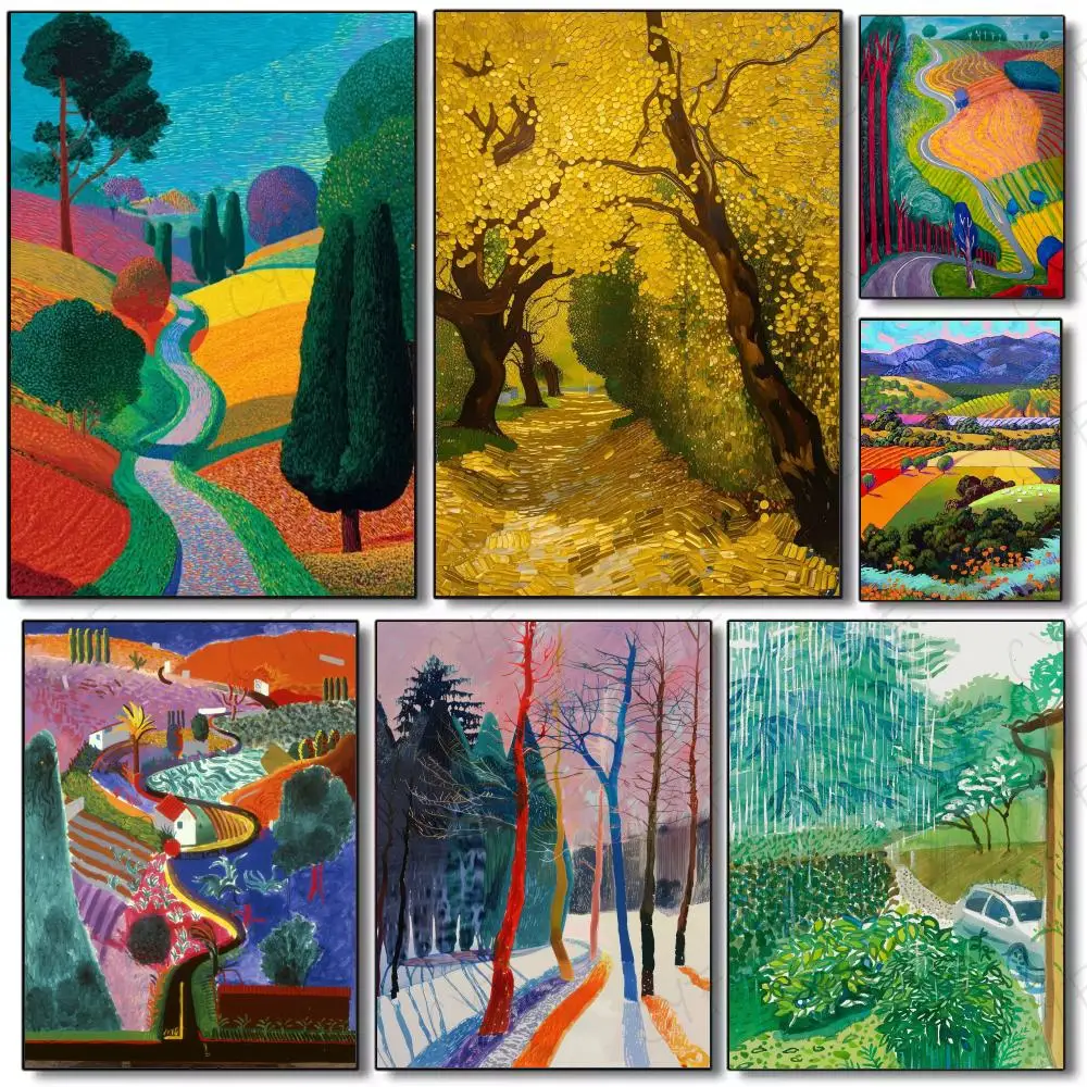 David Hockney Poster Painting Wall Art Mural for Living Room Home Decor and Gifts