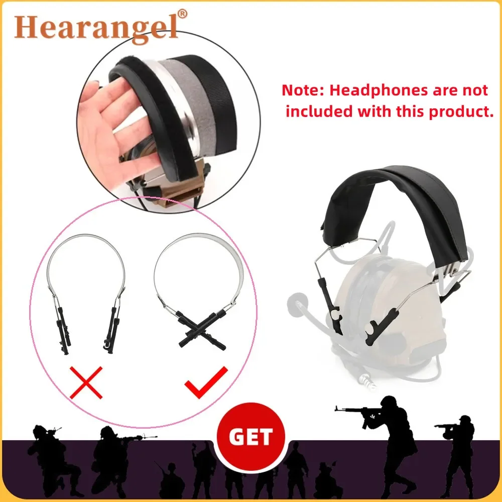 Hearangel Tactcial Shooting Headphones Headband Head Hoop Bracket for Comta I II III Series Tactical Headset Accessorie