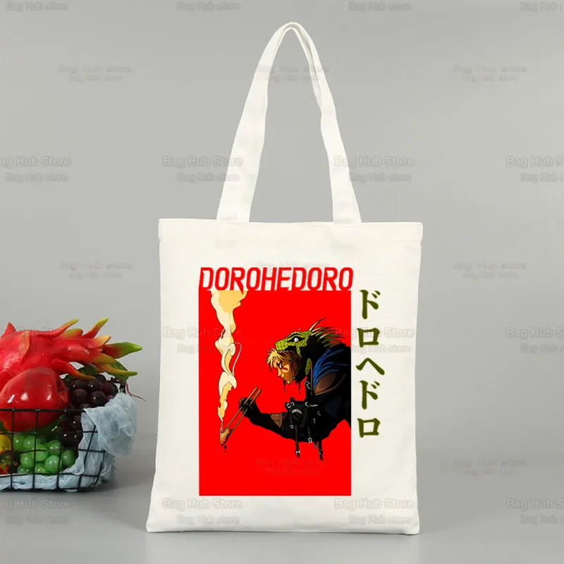 Dorohedoro Shopping Bag Shopper Kaiman Nikaido Japan Anime Eco Canvas Cotton Shopper Bolsas De Tela Bag Shoping Reusable