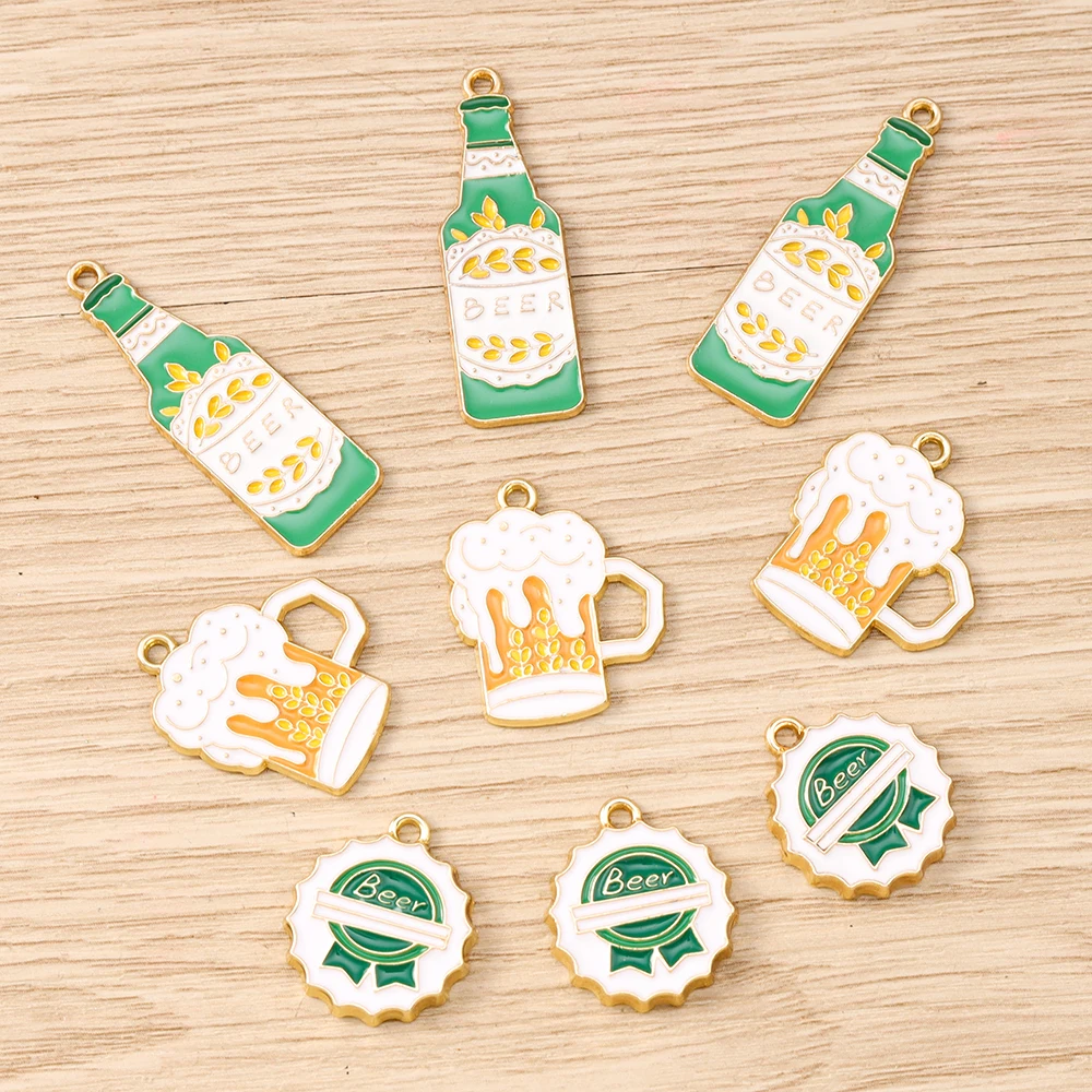 Tusember Lustige Emaille Bier Flasche Charms Bier Becher Anhänger Fit Bar Souvenir Nacht Party Halsketten DIY Handgemachten Schmuck Erkenntnisse – Detail 2