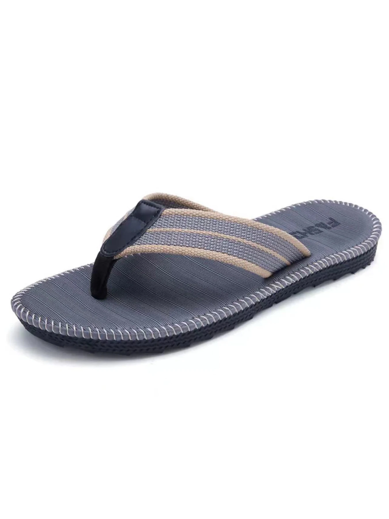Ein Paar Herren-Slipper, flache Outdoor-Strand-Flip-Flops, lässige Frühlings- und Sommer-Slipper, rutschfeste Herren-Hausschuhe für drinnen, S – Detail 13