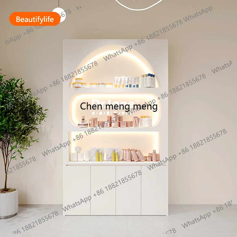 

a44 Nordic Luxury Cosmetics Display Cabinet Modern Minimalist Beauty Salon Skin Care Products Shelf Salon Furniture Creativity