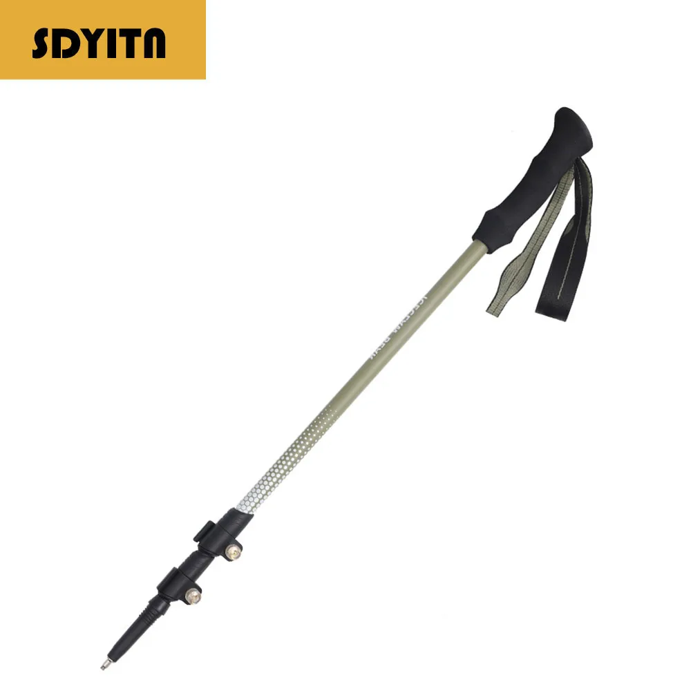 Ultralight Folding Carbon Fiber Portable Non-Slip Walking Stick For Outdoor Hiking Trekking And Mountain Climbing