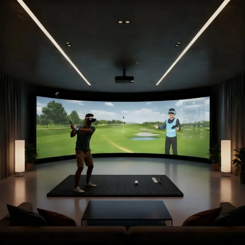 Immersive Golf Simulator Projector Software VR Golf Club Commercial Golf Simulator Kit for Home