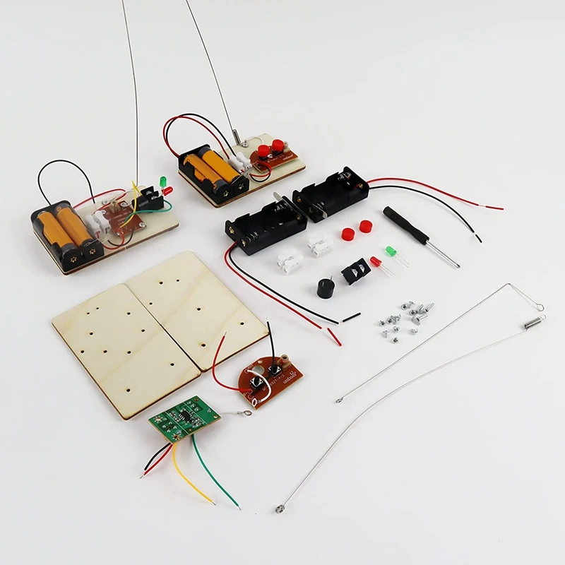 Kits de haste, aprender código morse, construir uma máquina de telégrafo, experimento de circuito elétrico, kit de eletricidade (sem bateria)